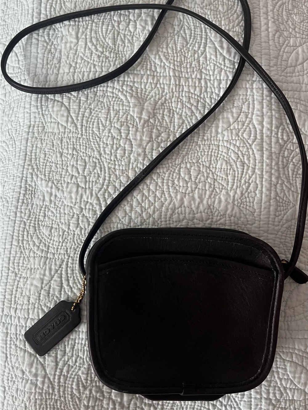 COACH - Vintage - Black Leather Crossbody Purse